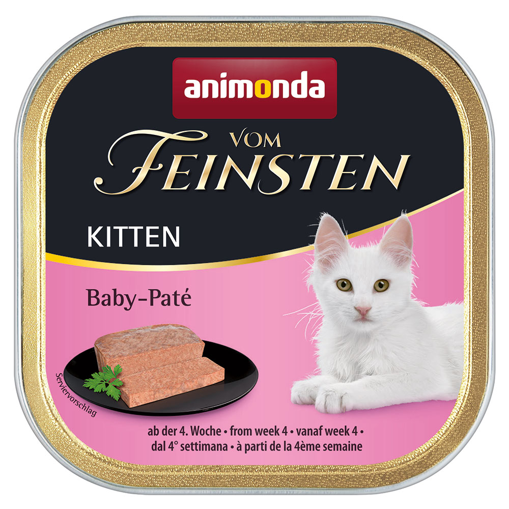 36x100g Baby Paté luonnollisella tauriinilla Animonda Vom Feinsten Kissanruoka