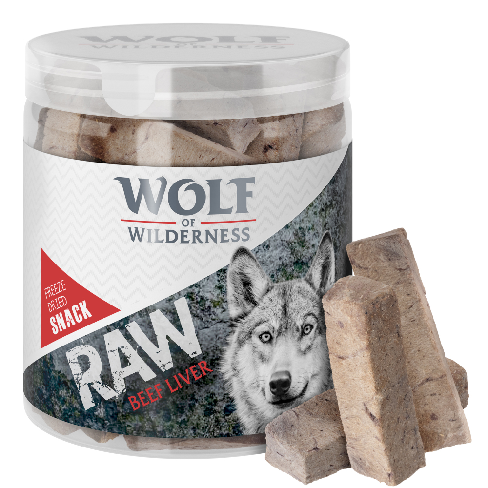 90g kylmäkuivatut herkut naudanmaksa Wolf of Wilderness koiralle